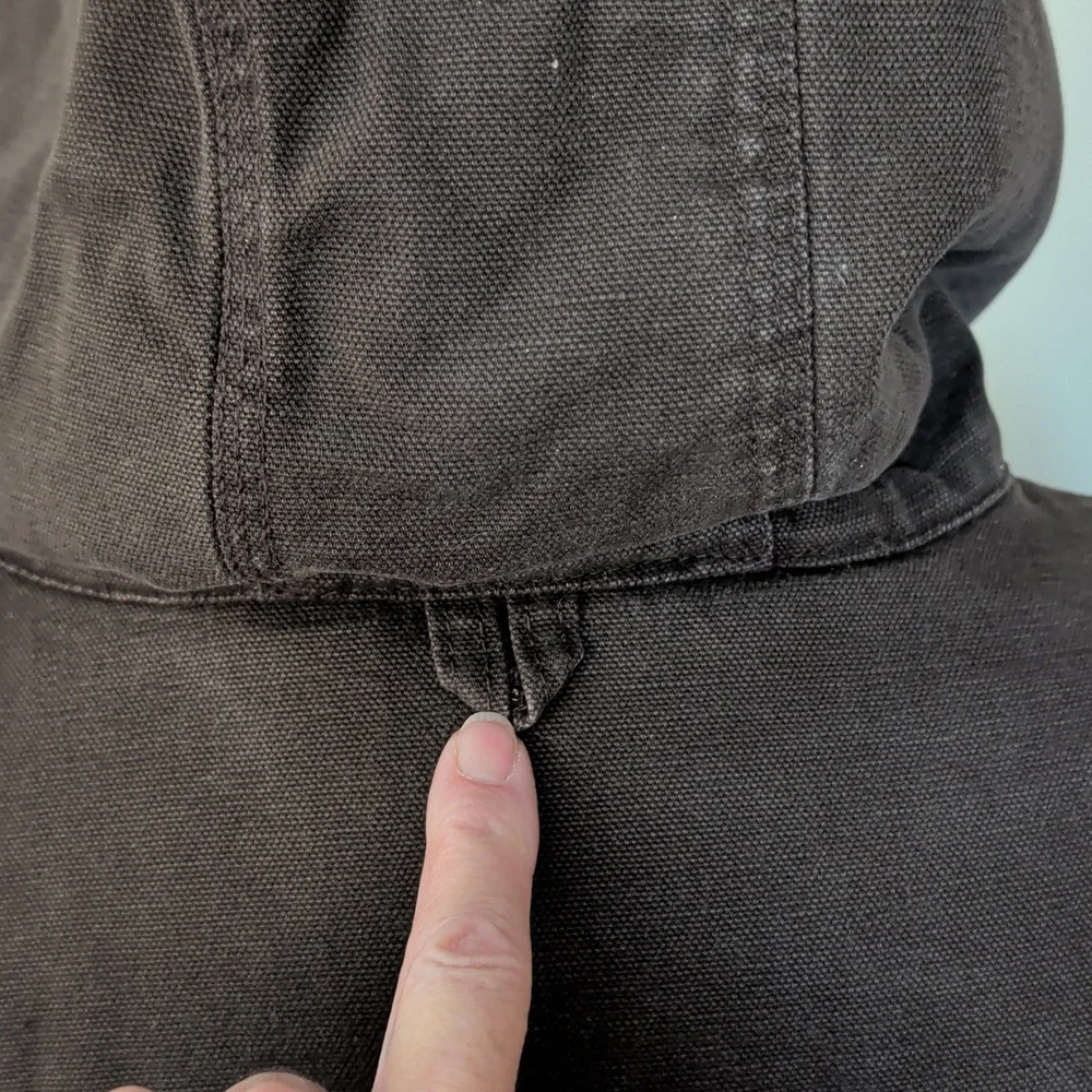 Vtg. Walls Zero Zone Insulated Fleece Lined Hooded Canvas Jacket 2XL Brown Green - Picture 10 of 16